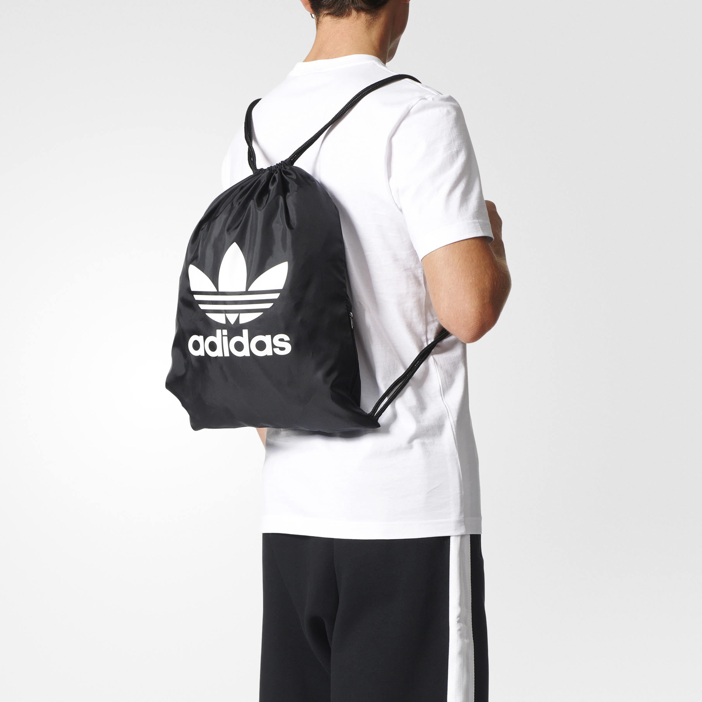 バッグ adidas originals nap sack gym sack Buy adidas Originals Black Trefoil Gym Sack Bag from Next Canada